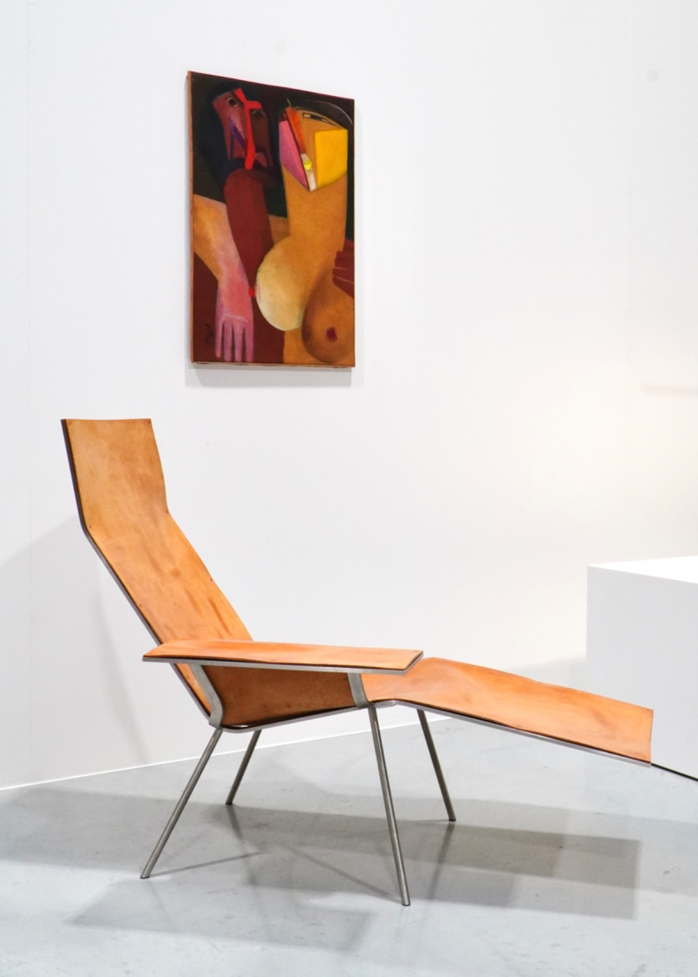 Maarten Van Severen, LC95A Blue Aluminum Loop Chair by Atelier MVS